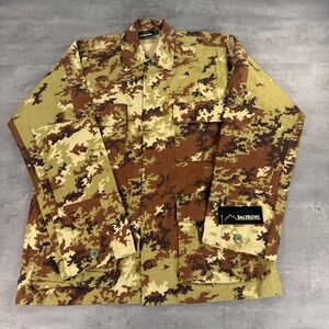 Backbone Field Jacket Coat Mens XS Digital Camo Brown Khaki Military Ripstop NEW